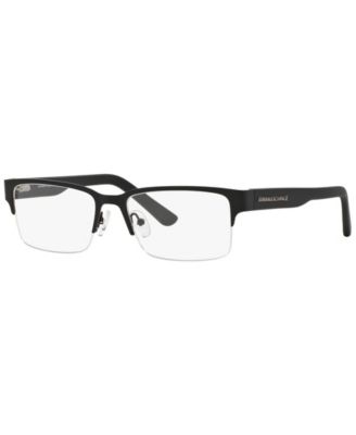 Armani Exchange AX1014 Men's Rectangle Eyeglasses - Black