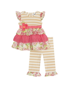 Rare Editions Little Girls 2 Piece Tiered Knit Legging Set