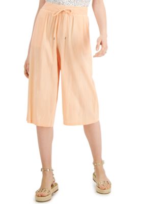 Style & Co - Pull-On Wide-Leg Cropped Pants