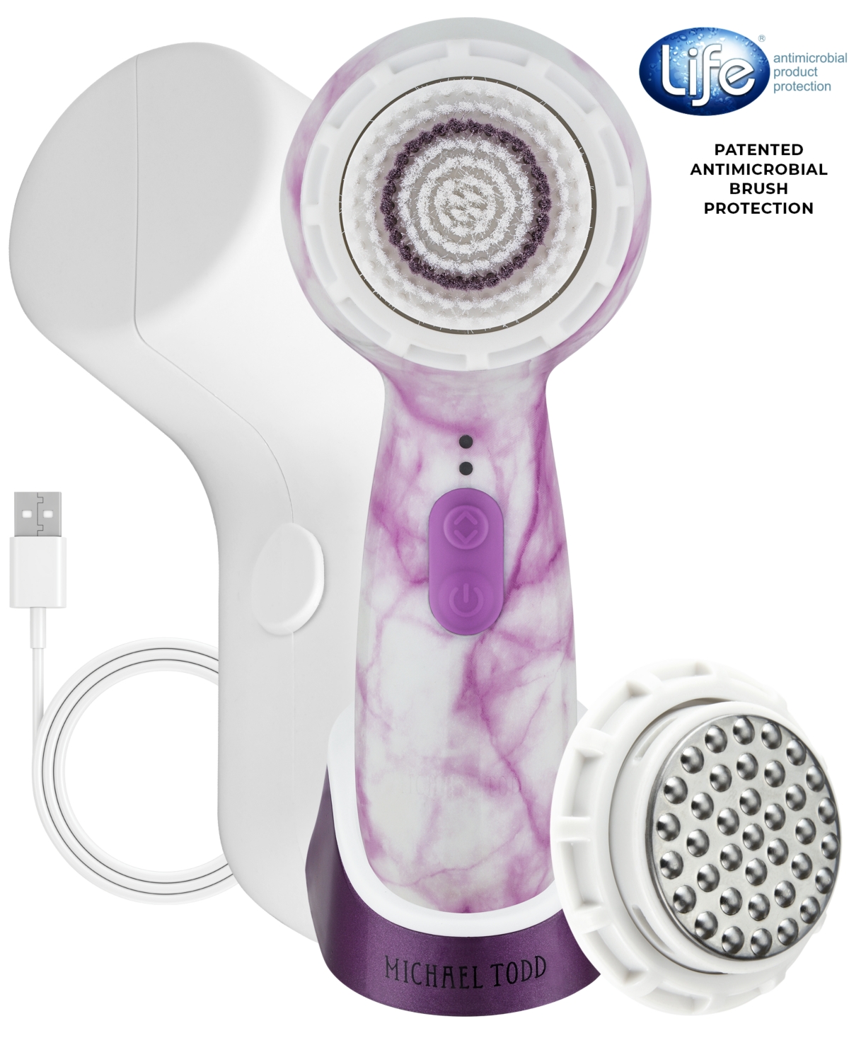 Soniclear Petite Antimicrobial Sonic Skin Cleansing Brush - Purple Mar