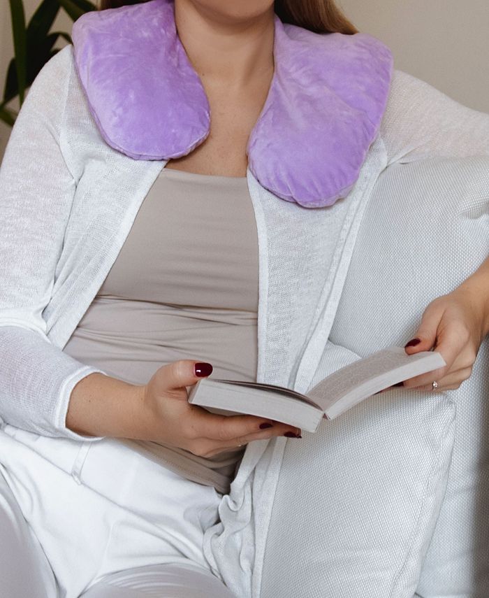 Huggaroo Neck Wrap Microwavable Heating Pad with Removable Cover and