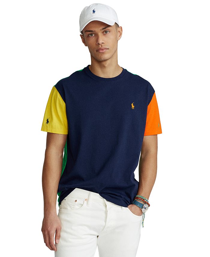 Polo Ralph Lauren Men's Big & Tall Color-Blocked Jersey T-Shirt & Reviews -  T-Shirts - Men - Macy's