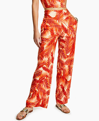 INC International Concepts Printed Wide-Leg Pants, Created for 