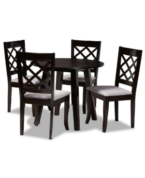 Shop Baxton Studio Daisy Modern And Contemporary Fabric Upholstered 5 Piece Dining Set In Gray
