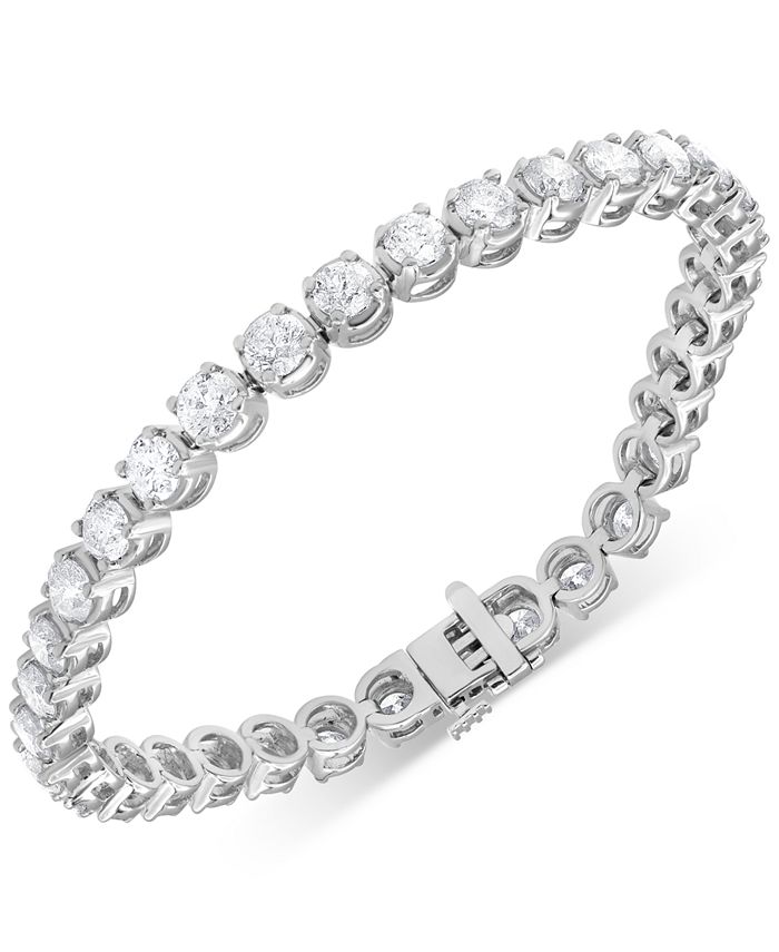 Macy's Diamond Tennis Bracelet (10 ct. t.w.) in 10k White Gold Macy's