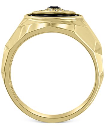 EFFY Collection - Men's Black & White Diamond (3/4 ct. t.w.) Evil Eye Ring in 14k Gold
