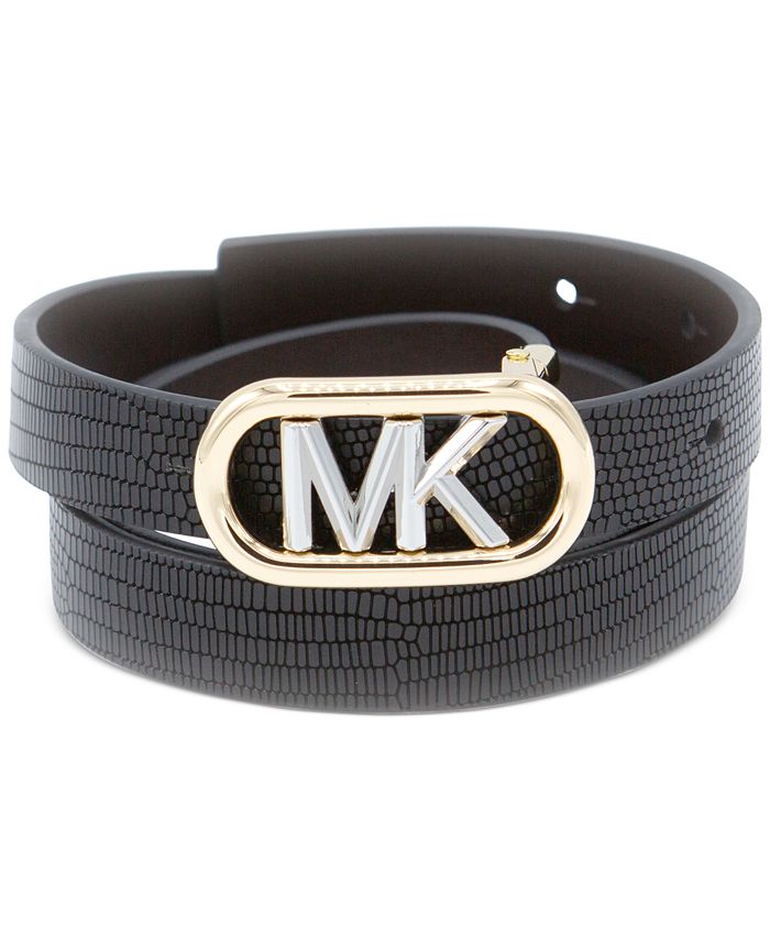 Michael Kors 20MM Leather Reversible Embossed Belt Macy's
