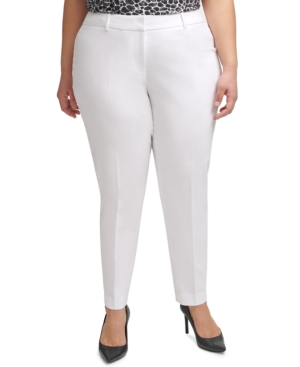 Calvin Klein Plus Size Straight-leg Pants In White
