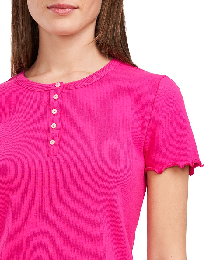 Riley & Rae Lettuce-Edge Henley Top, Created for Macy's & Reviews ...