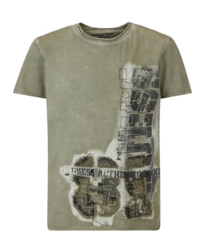 Big Boys Short Sleeve Garment Dyed Logo T-shirt