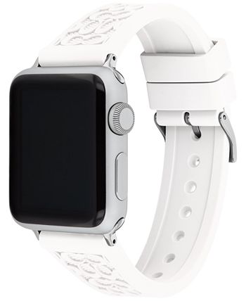 Watch® Apple - Macy\'s COACH White Rubber 38/40/41mm Band
