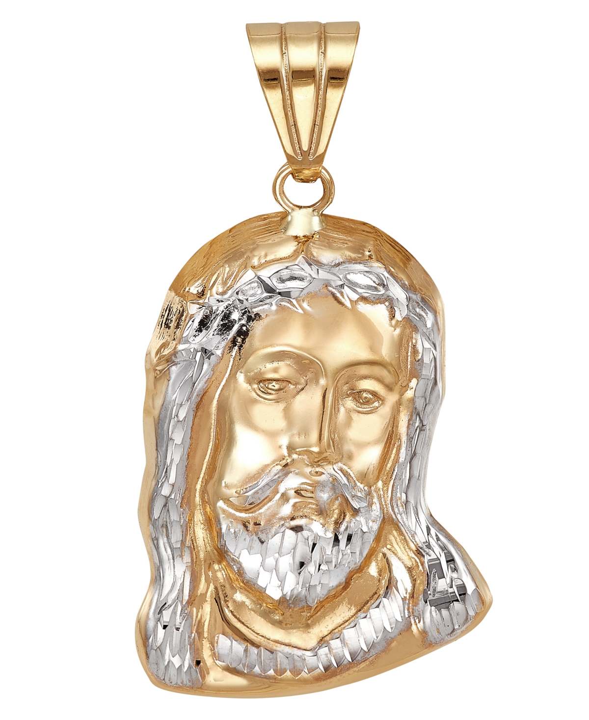 Macy's Christ Head Pendant In 14k Yellow In Gold