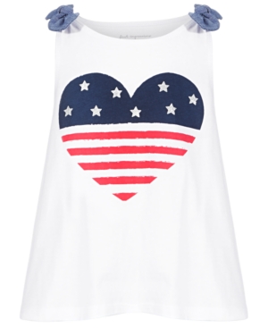 First Impressions Toddler Girls Red White & Blue Heart Cotton Tunic Created for Macy's