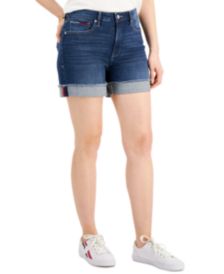 Cuffed Denim Shorts