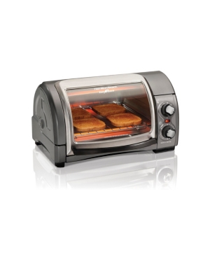 Hamilton Beach Easy Reach Toaster Oven With Roll-top Door In Silver