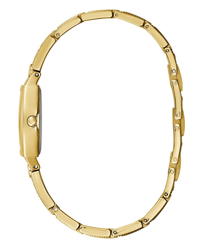 GUESS Womens Petite Gold-Tone Stainless Steel Glitz Bangle Watch 22mm ...