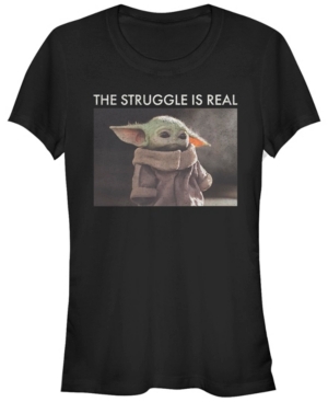 Juniors Star Wars Mandalorian Baby Yoda Meme Racerback Tank Top