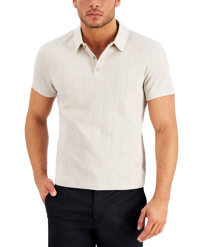 Alfani Men's Textured Polo Shirt, Created for Macy's - Macy's