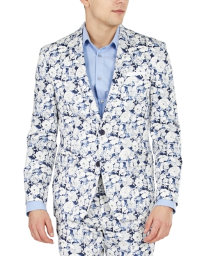 Bar Iii Men's Slim-Fit Floral Suit Separate Jacket Created for Macy's