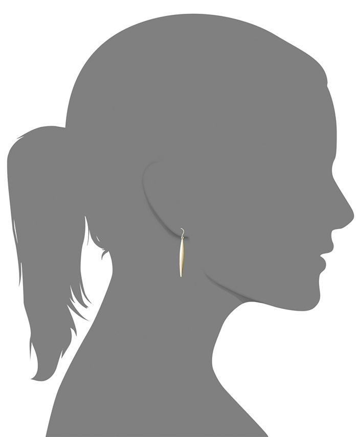 Macy's 14k Gold Earrings, Flat Oval Drop - Macy's