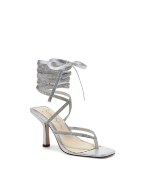 Jessica Simpson Women's Kelsa Ankle Wrap High Heel Dress Sandals Women's Shoes