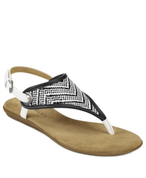 Aerosoles Women's In Conchlusion Casual Sandals Women's Shoes In Blk Wht Combo