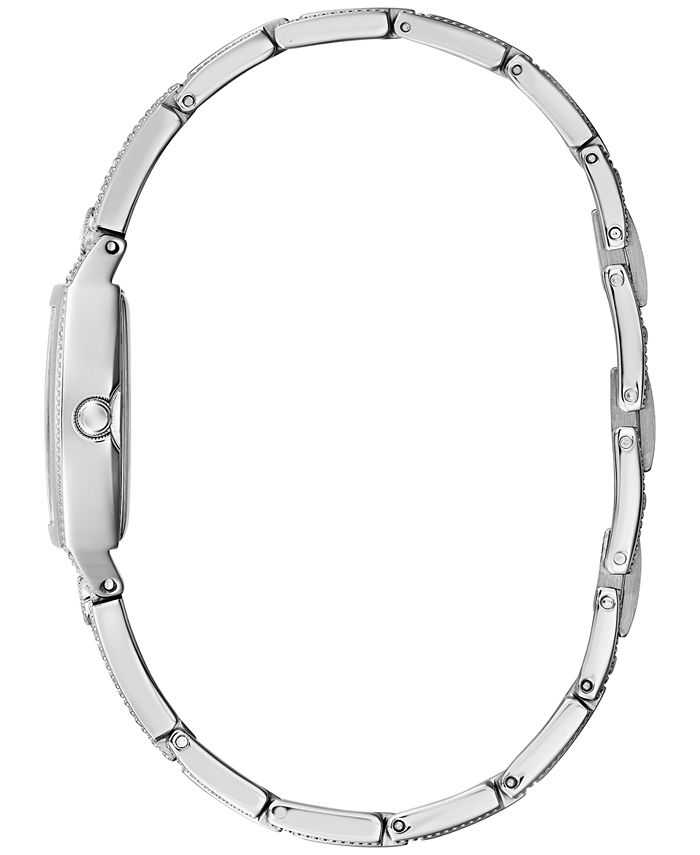 GUESS Women's Crystal Stainless Steel Bangle Bracelet Watch 22mm - Macy's