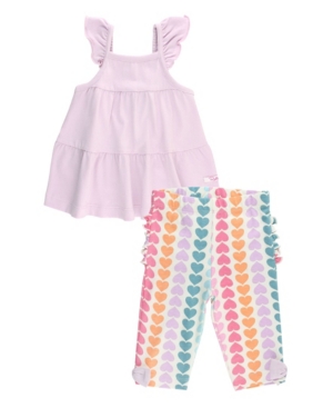 Baby Girls Tiered Tank Top and Capri Leggings Set