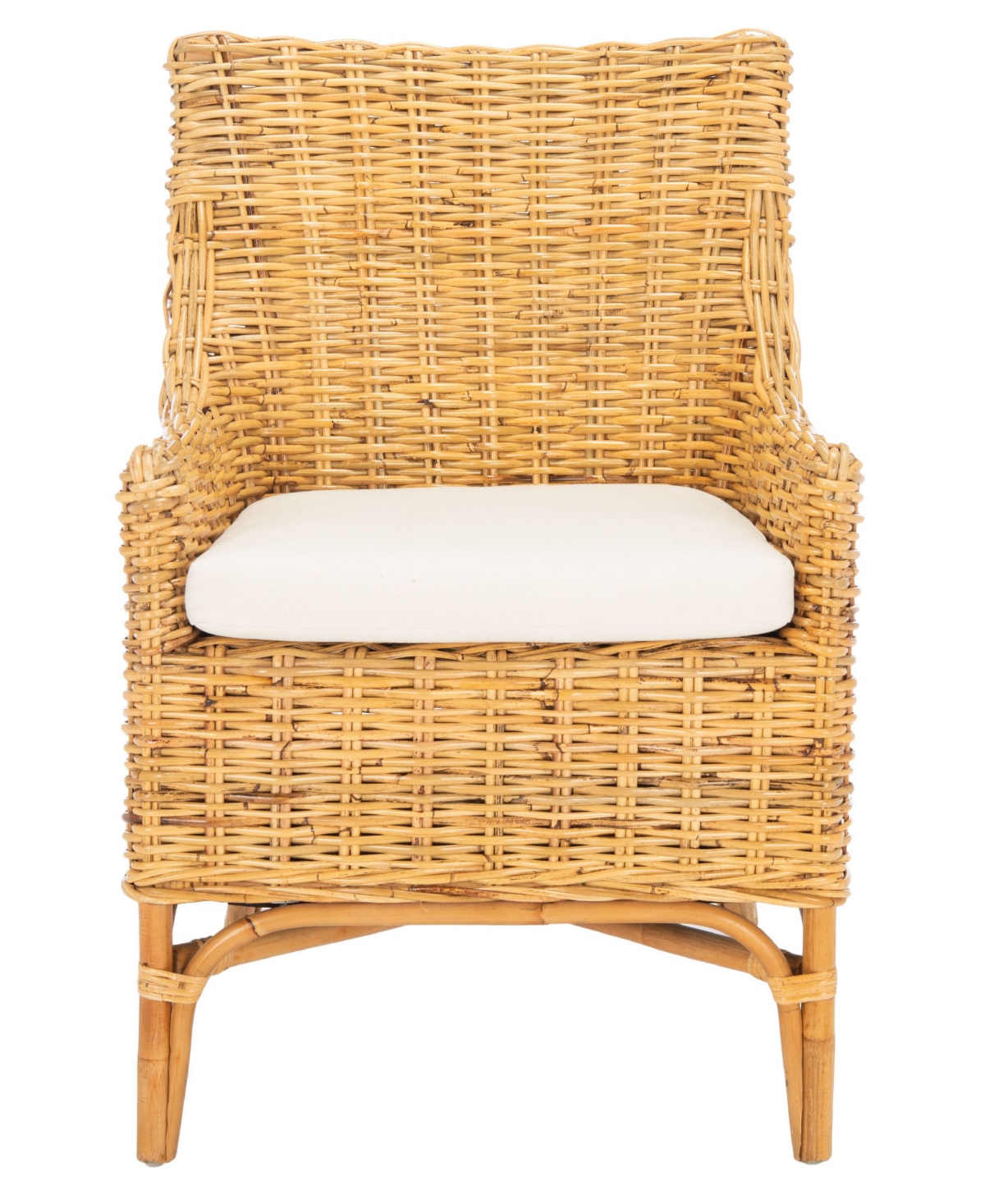 Safavieh Cristen Rattan Accent Chair With Cushion In Natural