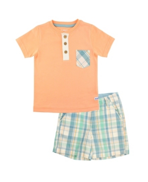 Baby Boys Pocket Henley Shirt and Short Set