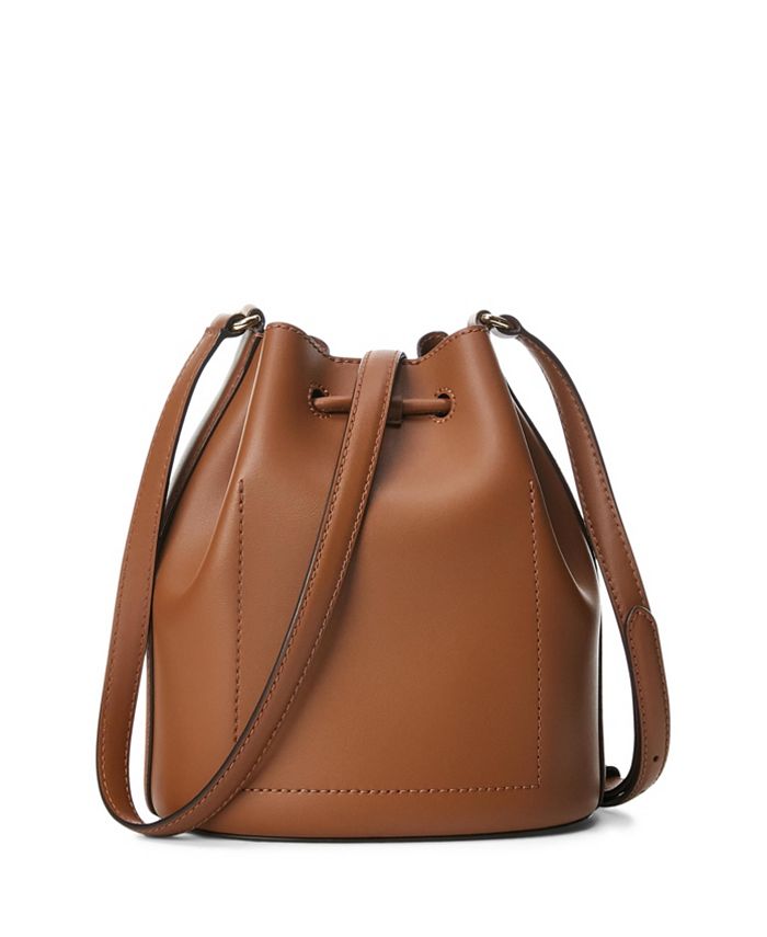 Lauren Ralph Lauren Andie Medium Leather Drawstring Bag & Reviews ...