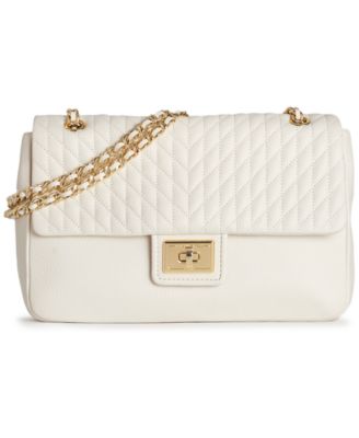 karl lagerfeld paris agyness quilted leather shoulder bolsa