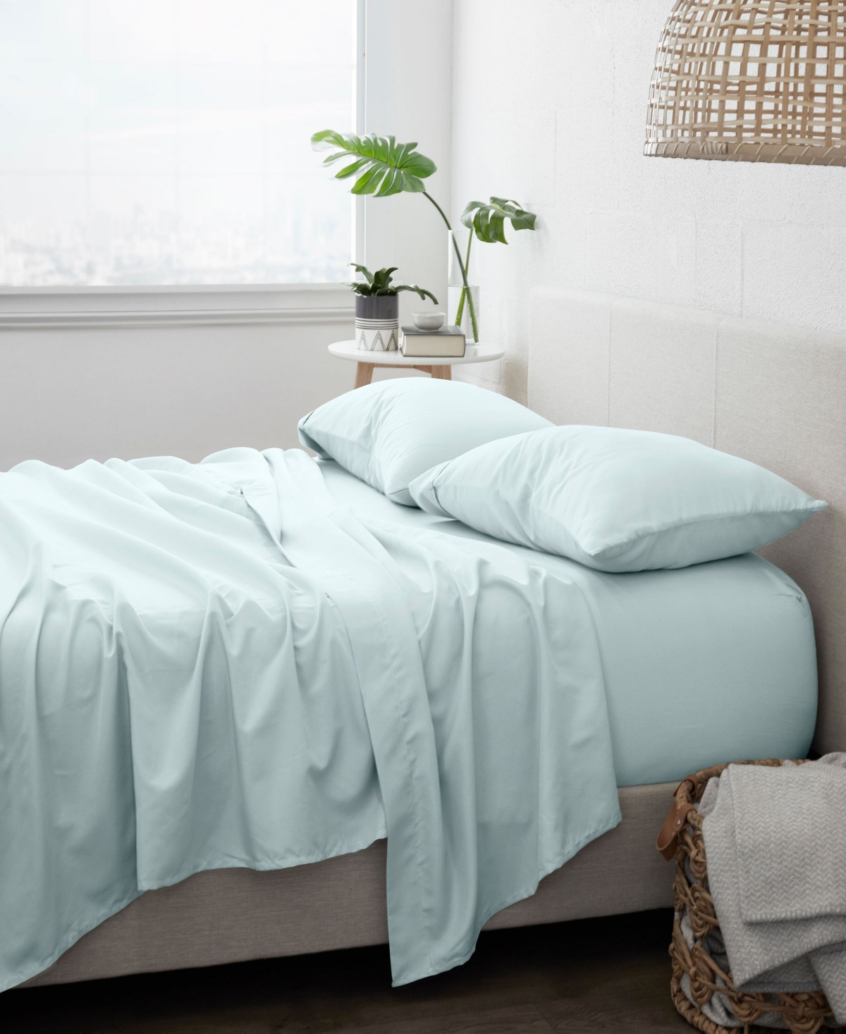 Ienjoy Home Style Simplified By The Home Collection 4 Piece Bed Sheet Set, Full Bedding In Mint
