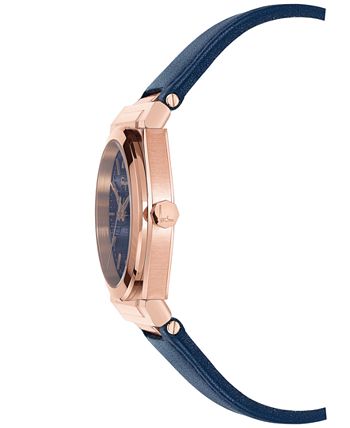 Salvatore Ferragamo - Men's Swiss Vega Blue Leather Strap Watch 40mm