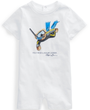 Polo Ralph Lauren Baby Boys Polo Bear Cotton Romper