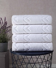Turkish Cotton Sovrano Collection Luxury Bath Towel Sets, Set of 4