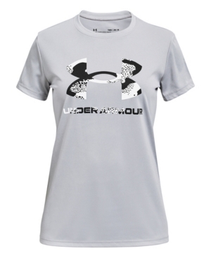 Big Girls Tech Big Logo Print Fill Short Sleeve Tee