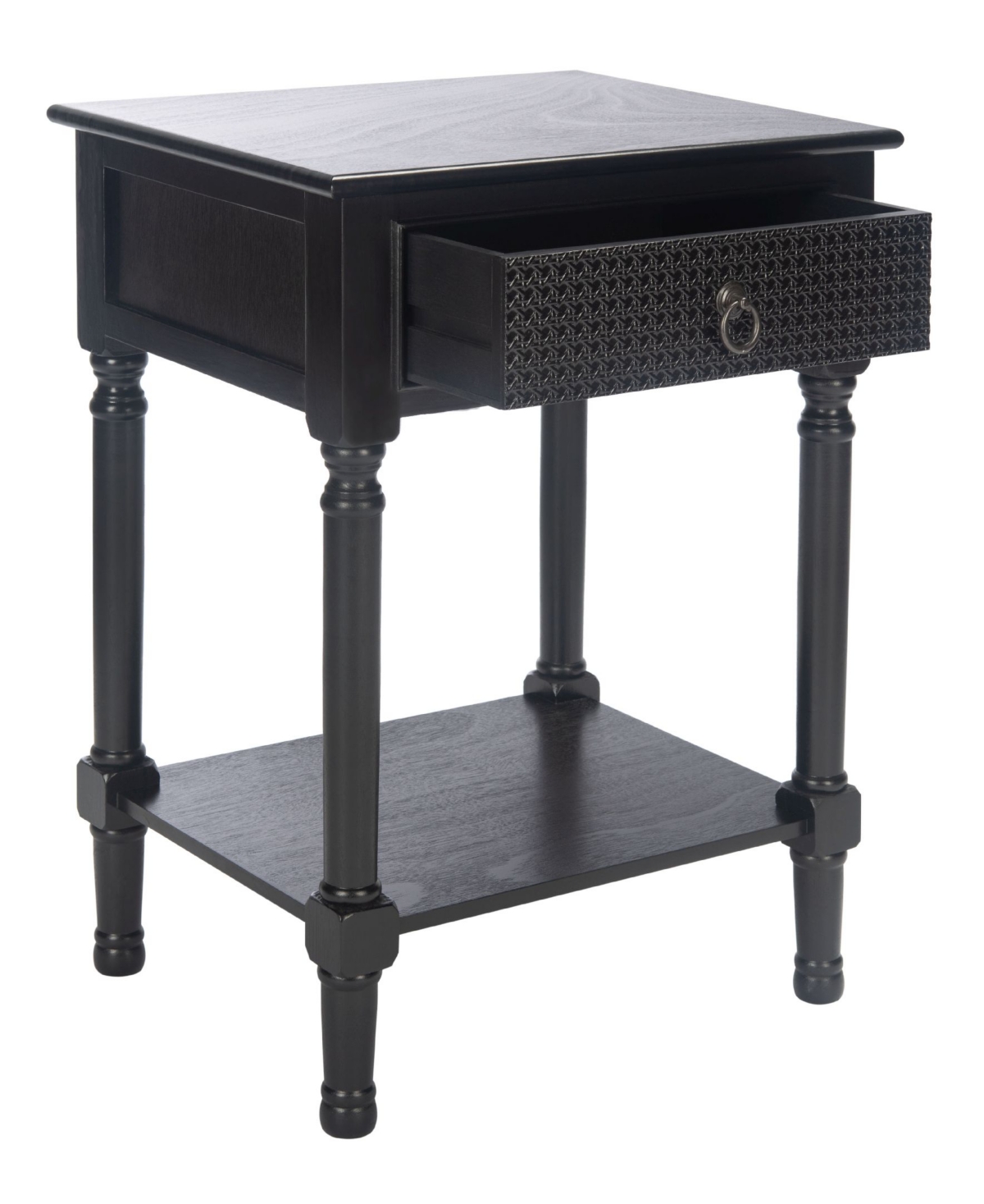 Safavieh Haines 1 Drawer Accent Table In Black