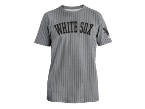 New Era Men's Chicago White Sox Throwback Pinstripe Crew Shirt