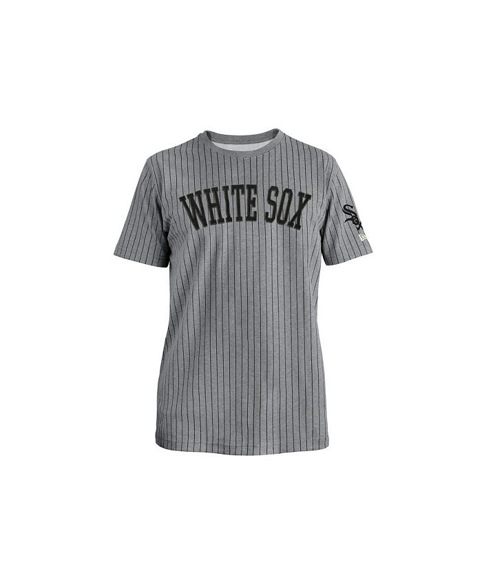 Chicago White Sox New Era Pinstripe T-Shirt - Black X-Large