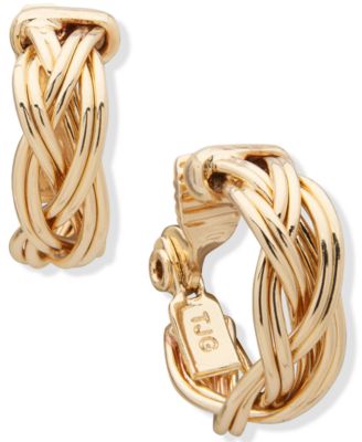 anne klein small hoop earrings