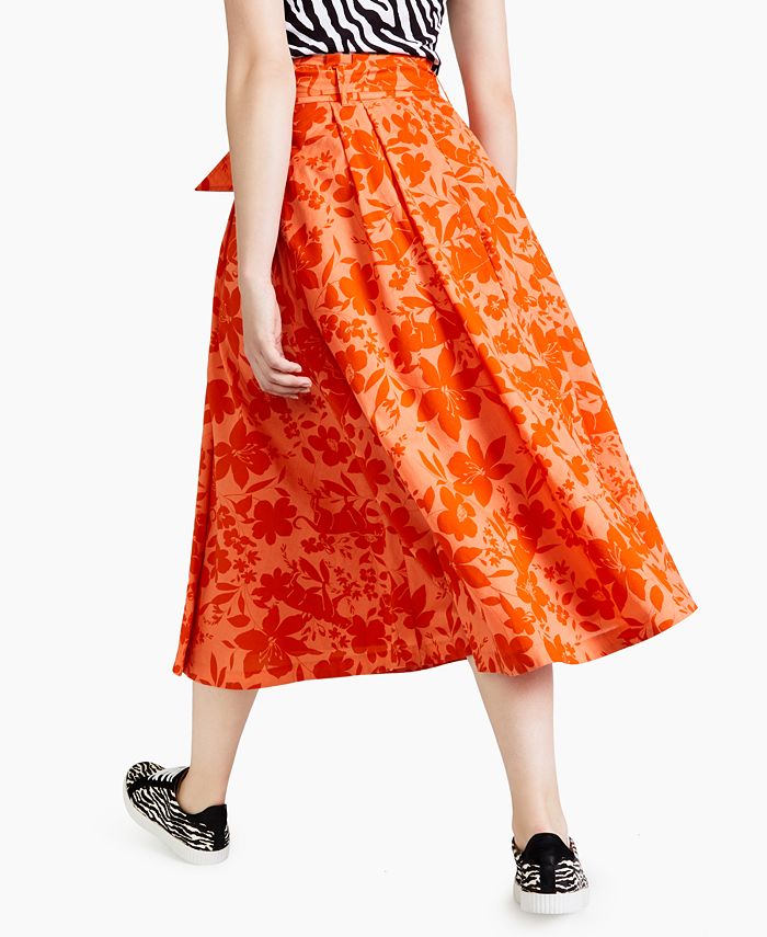 Charter Club Cotton Jungle-Print Midi Skirt, Created for Macy's - Macy's