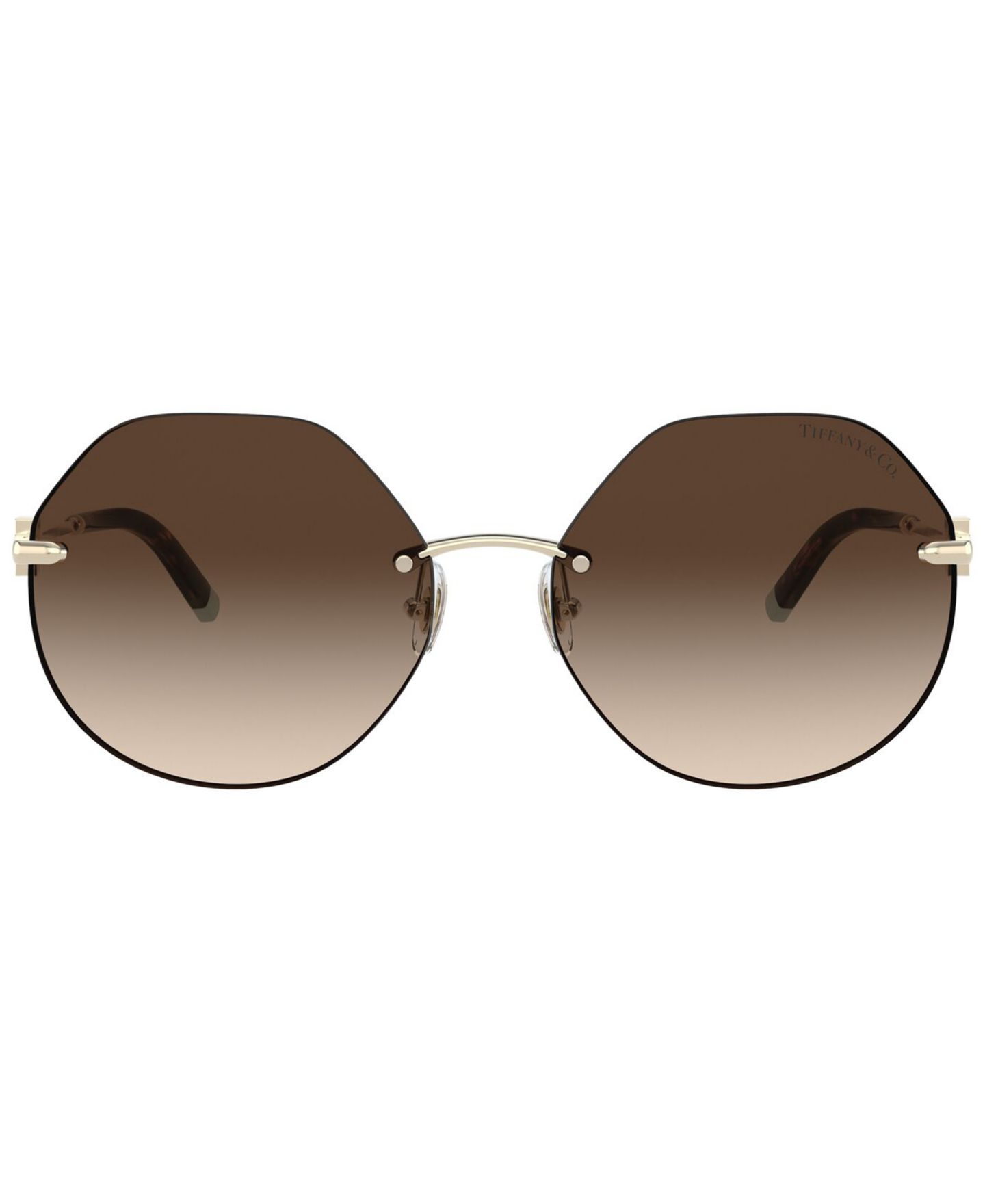 Женские солнцезащитные очки Tiffany & Co. Sunglasses, TF3077 60, цвет: Золотой / Коричневый градиентный — фото 2