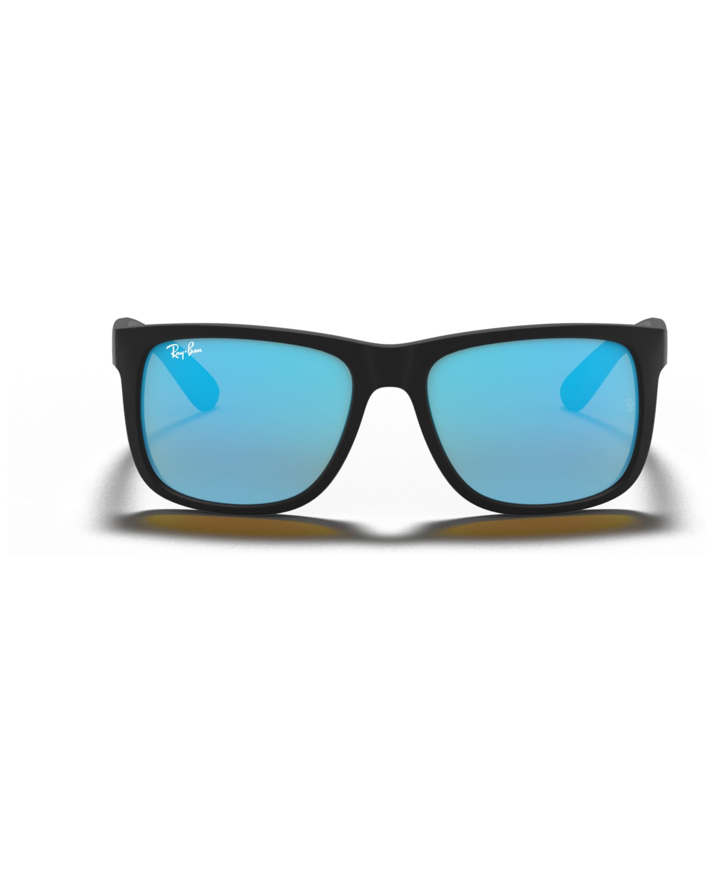 Солнцезащитные очки Ray-Ban Unisex Sunglasses, RB4165 Justin Mirror, цвет: Чёрный / Зелёный — фото 2
