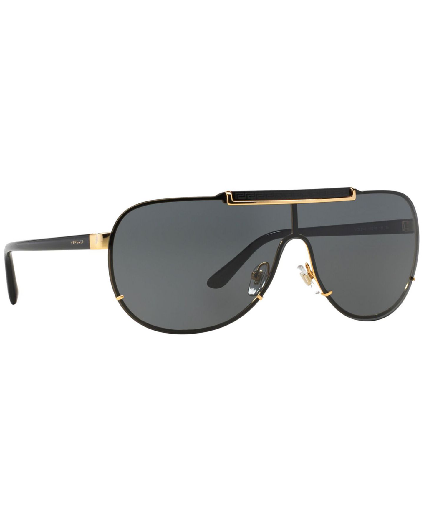 Женские солнцезащитные очки Versace Sunglasses, VE2140, цвет: Золотой / Серый — фото 5