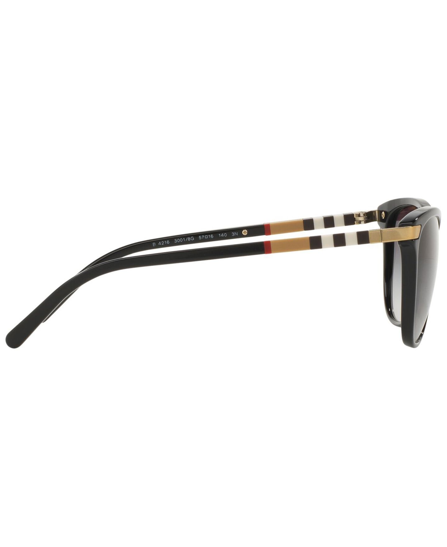 Женские солнцезащитные очки Burberry Gradient Sunglasses, BE4216, цвет: Чёрный / Серый градиентный — фото 6