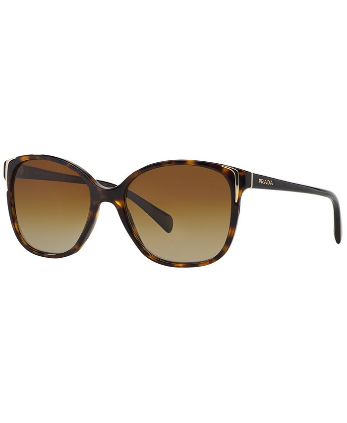 PRADA Polarized Sunglasses, PR 01OS Macy's