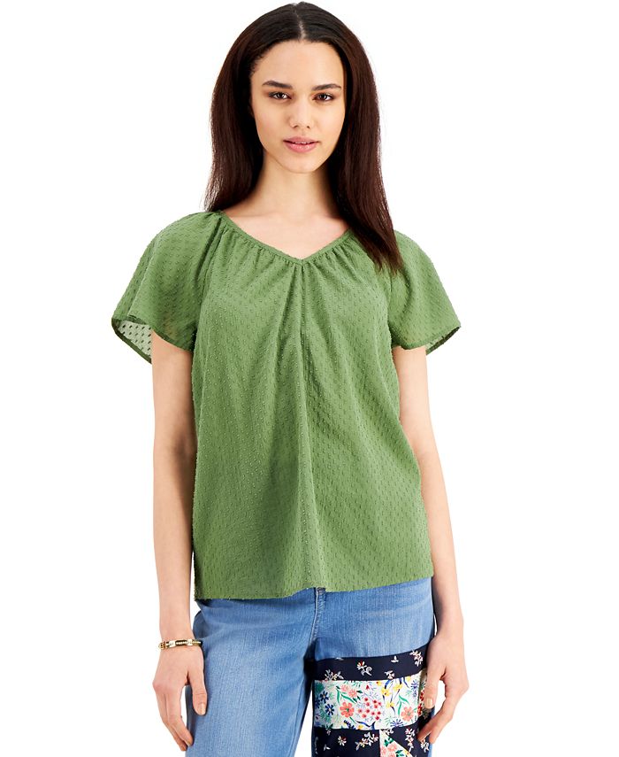 Macys flutter outlet sleeve top