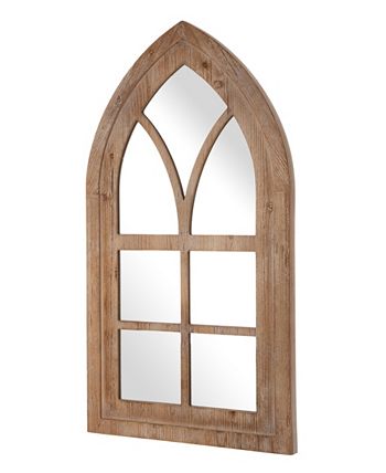 Glitzhome - 40.16"H Gothic styled Window Frame Wall Mirror Decor