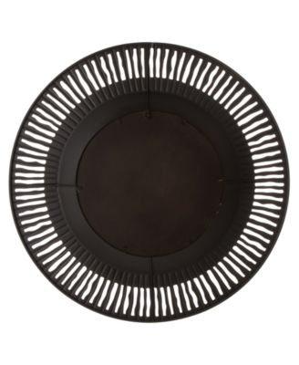 35"D Vintage Industral Metal Round Wall Mirror Decor